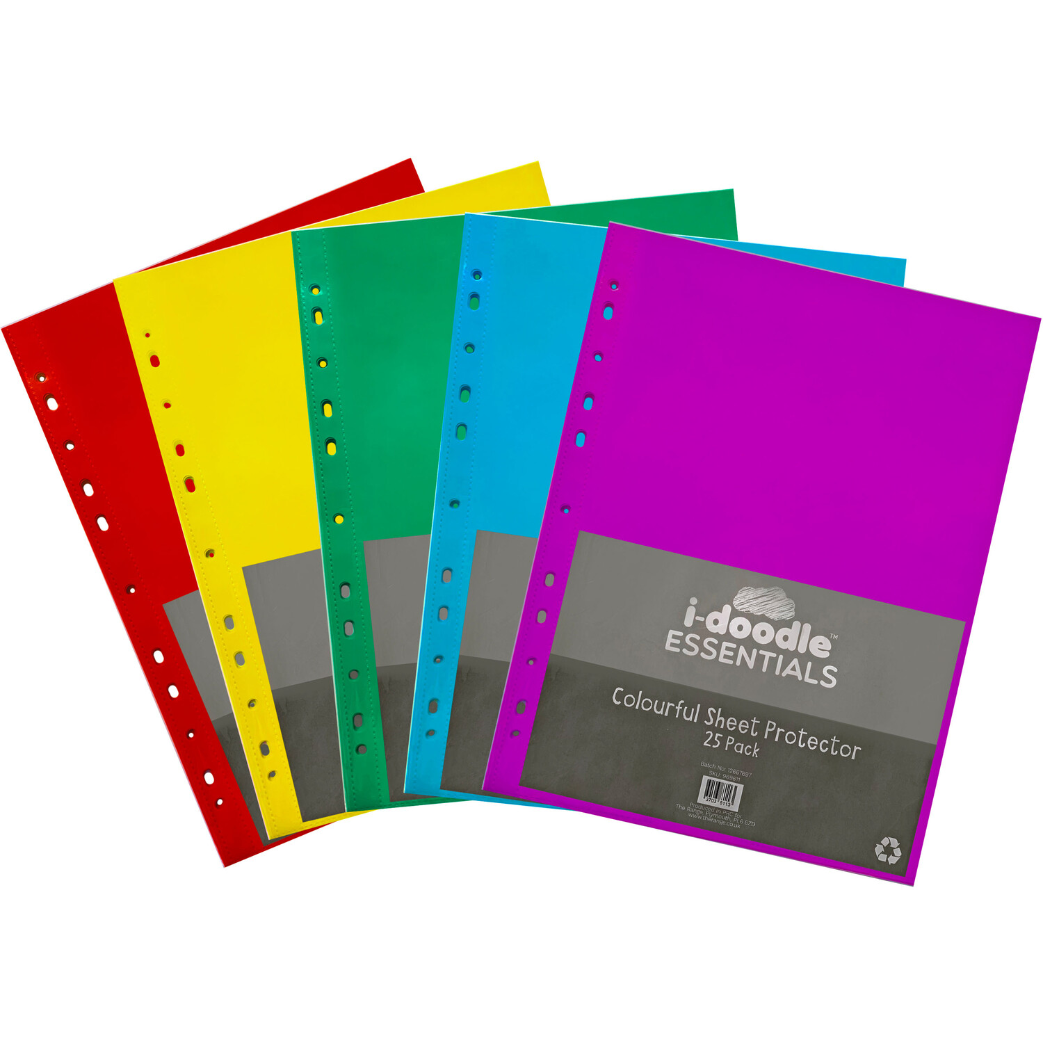Pack of 25 Colourful Sheet Protectors Image 5