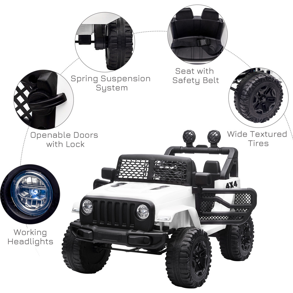 Tommy Toys Kids Electric Toy Ride on Truck White Image 6