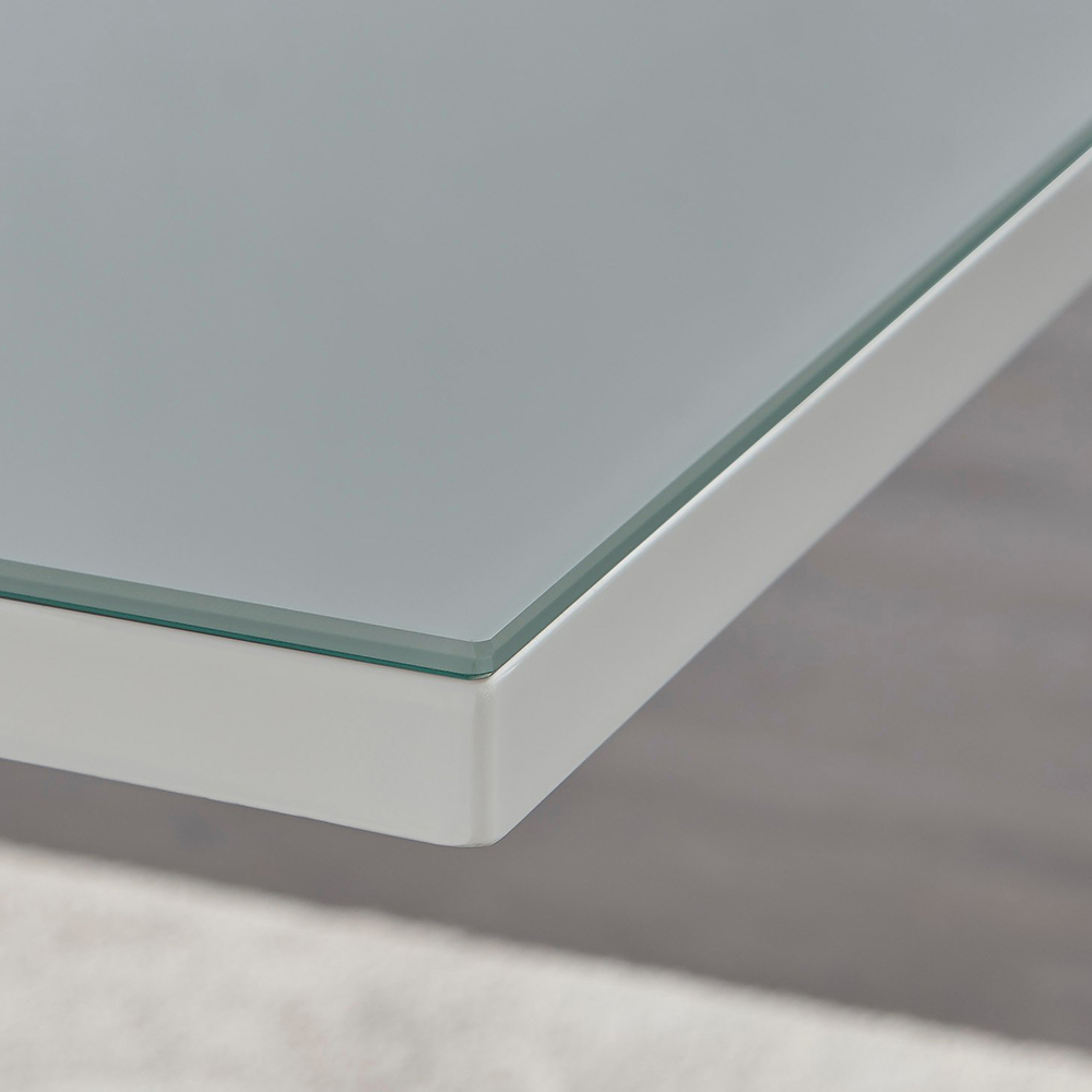 Furniturebox Lucia Cesano 6 Seater Dining Set Grey Gloss Navy and Chrome Image 5