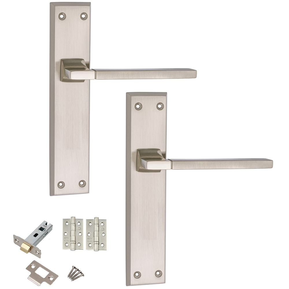 Golden Grace Duo Finish Aztec Latch Door Handle Set 200 x 42mm 5 Pack Image 2