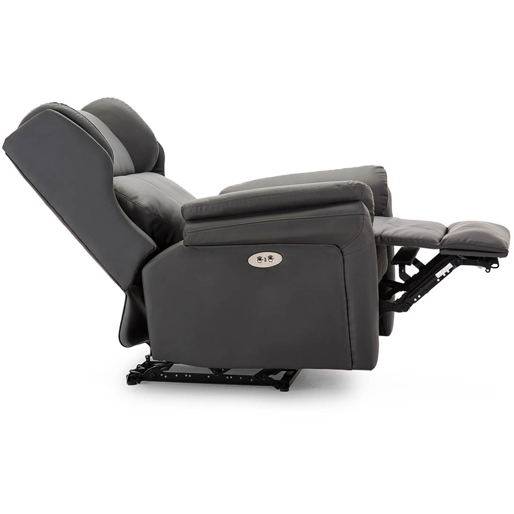 Furniture Online Slate Bonded Leather Wingback Electric Recliner Chair with USB Port Image 5