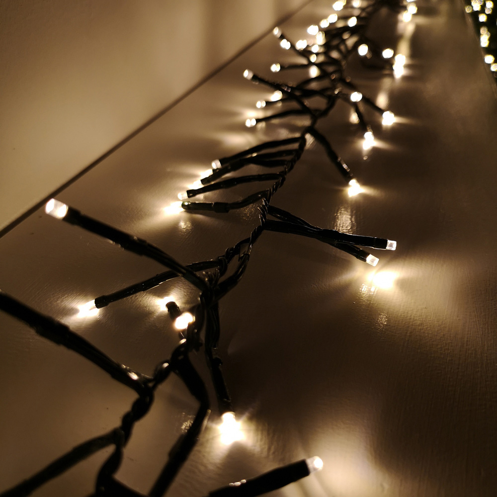 Premier ClusterBrights 3000 Warm White LED Multi-Function Green Cluster Light 37.2m Image 4