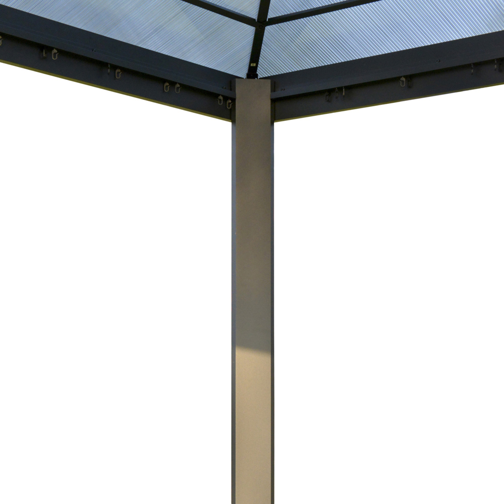 Outsunny 3 x 3m Black Gazebo Canopy with Hardtop Image 3