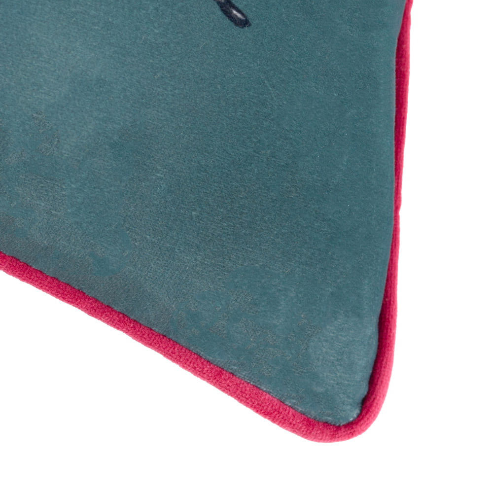 Furn Beetalis Emerald Velvet Piped Cushion 30 x 50cm Image 5