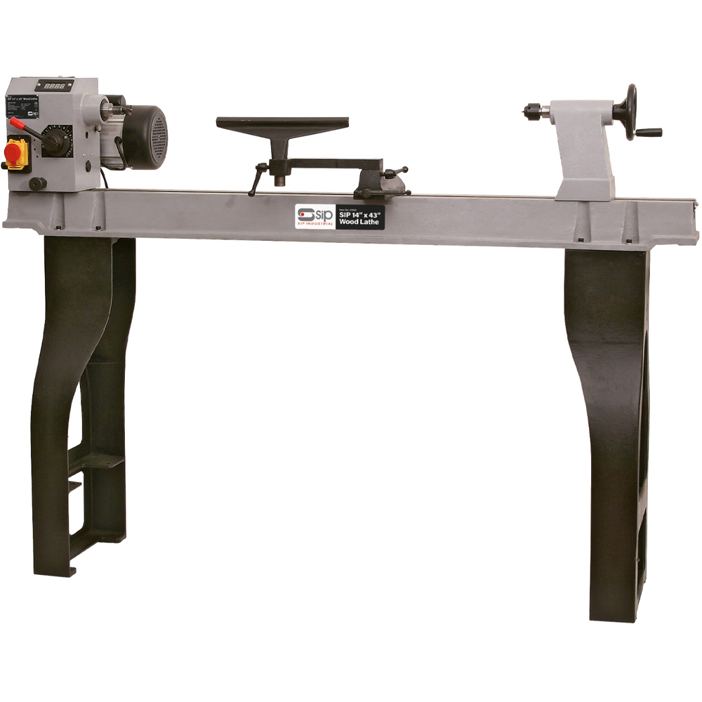 SIP Cast Iron Swivel Head Wood Lathe 14 x 43 inch Image 1