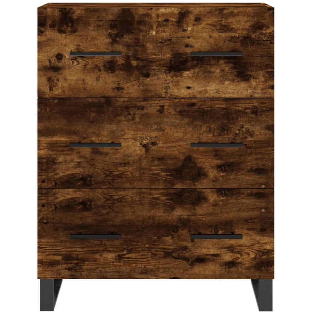 vidaXL 3 Drawer Smoked Oak Sideboard Image 5