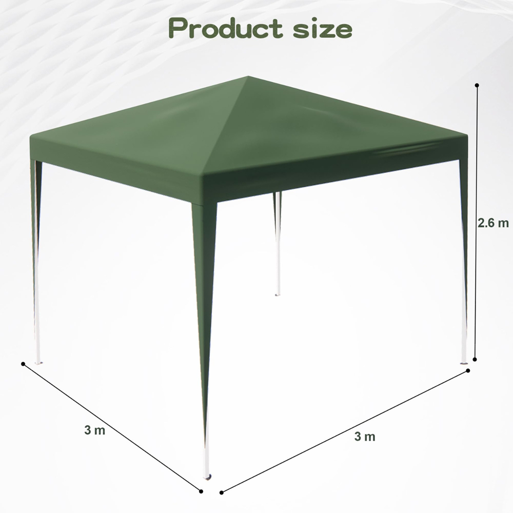 Alivio 3 x 3m Green Foldable Pop Up Gazebo Image 7