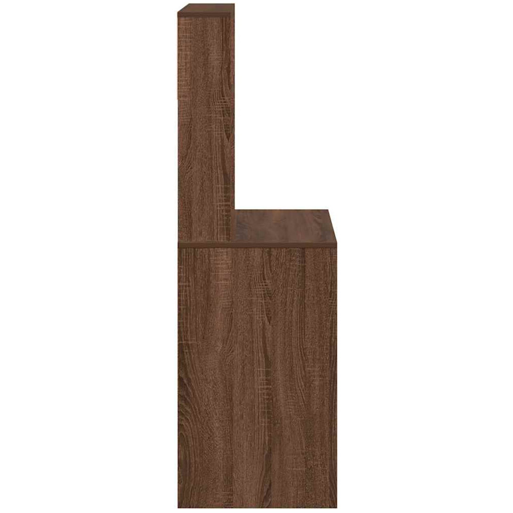 vidaXL 6 Shelf Study Desk Brown Oak Image 4