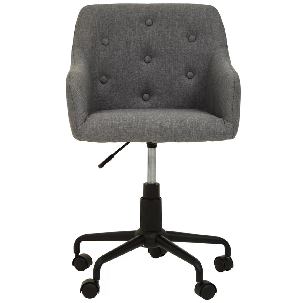 Interiors by Premier Brent Grey and Black Swivel Home Office Chair Image 4