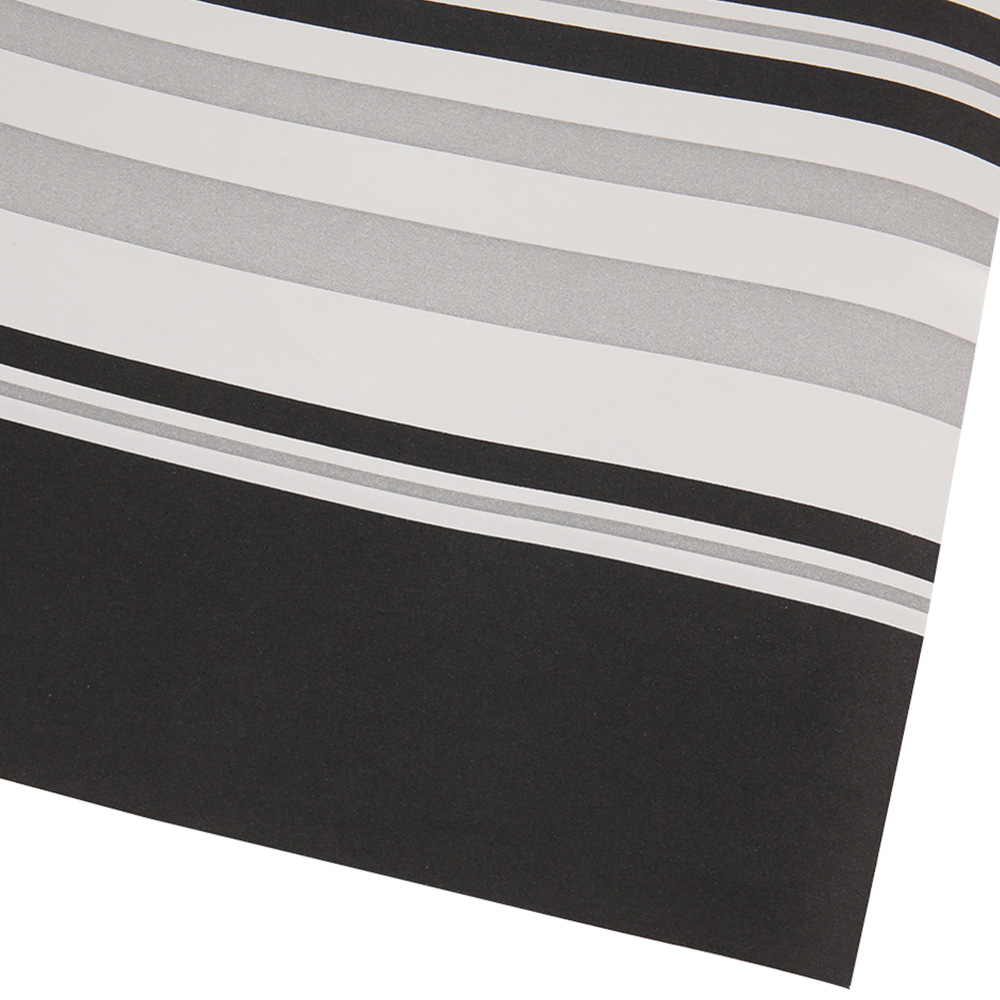 Living and Home Striped Grey and Black Non-Woven Wallpaper Image 5