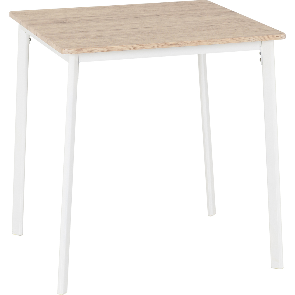 Seconique Riley 2 Seater Large Dining Set Light Oak Veneer and White Image 6