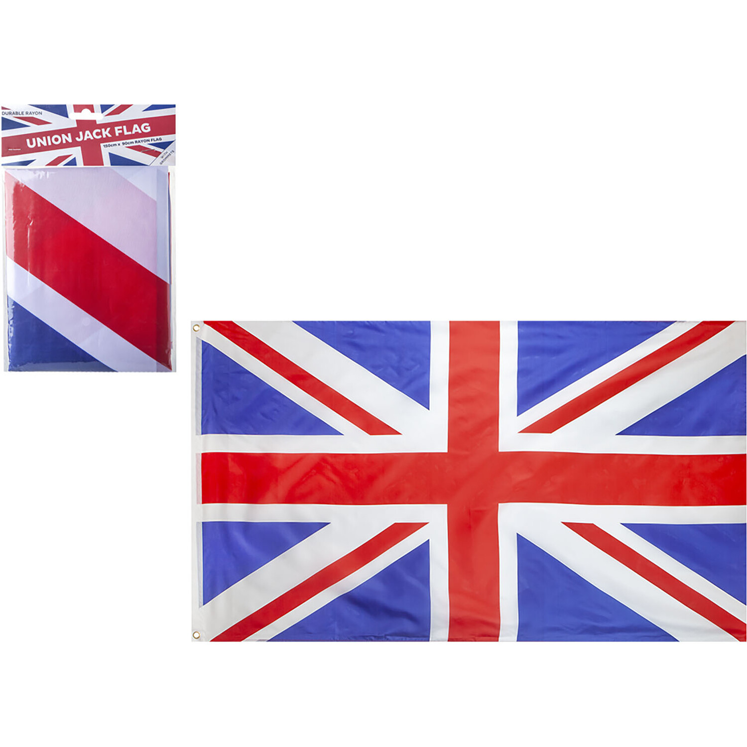 Union Jack Rayon 3 x 5ft Flag Colours Image