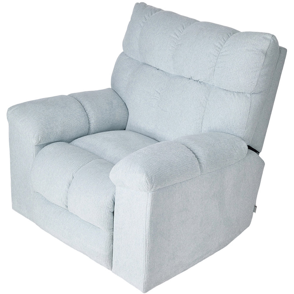 Living and Home Blue Chenille 270 Swivel Electric Recliner Chair with USB Charging Image 2