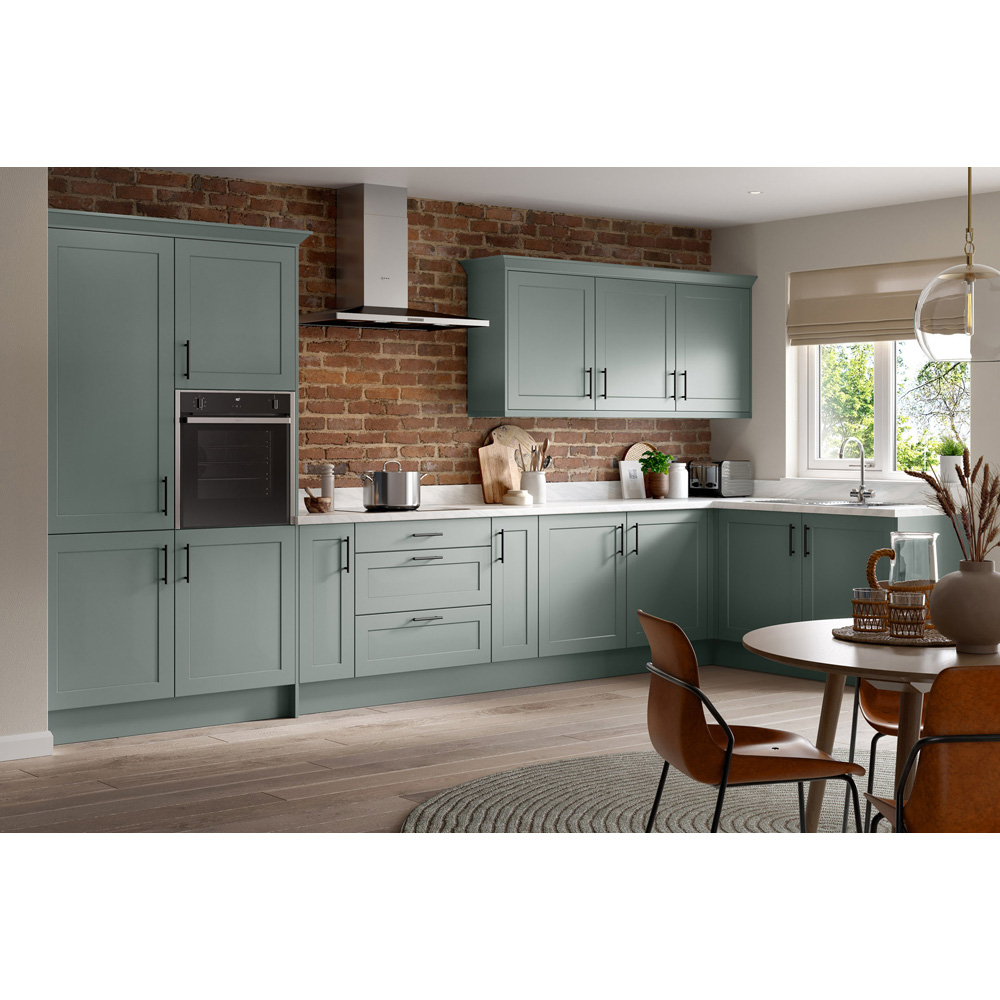 Kitchen Kit Shaker Matt Sage Green Larder End Panel 2400 x 600 x 18mm Image 2