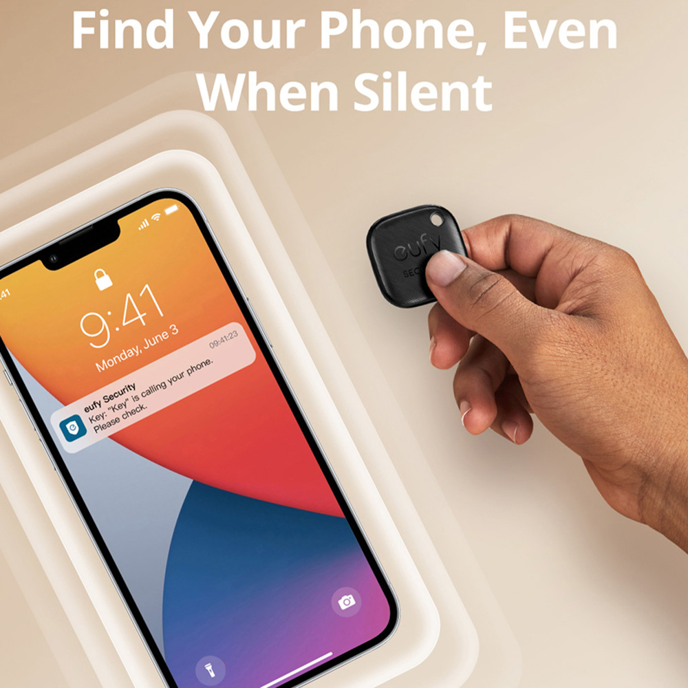 Eufy Black IOS Smart Tracker 4 Pack Image 5