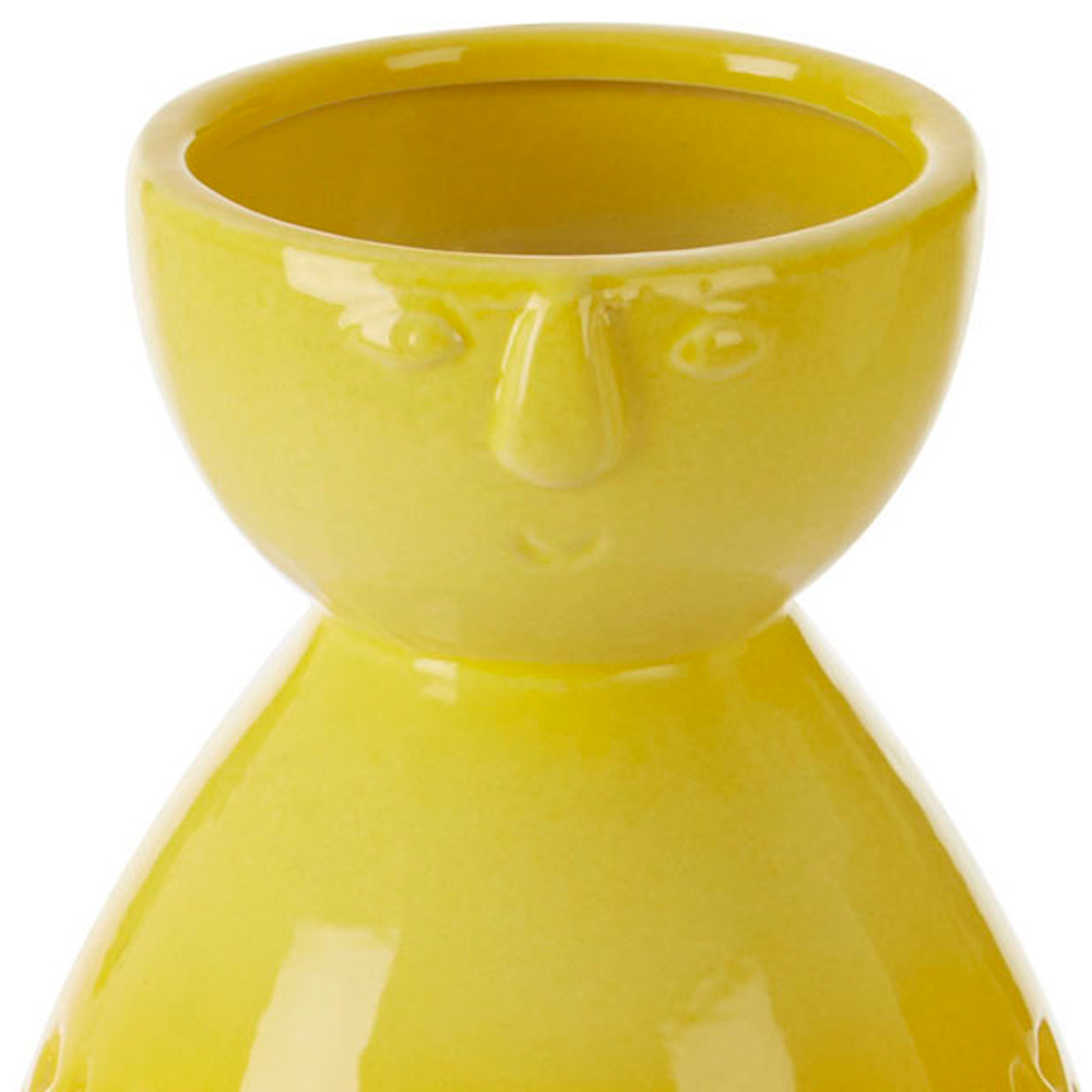 Premier Housewares Yellow Mimo Ceramic Vase Small Image 4
