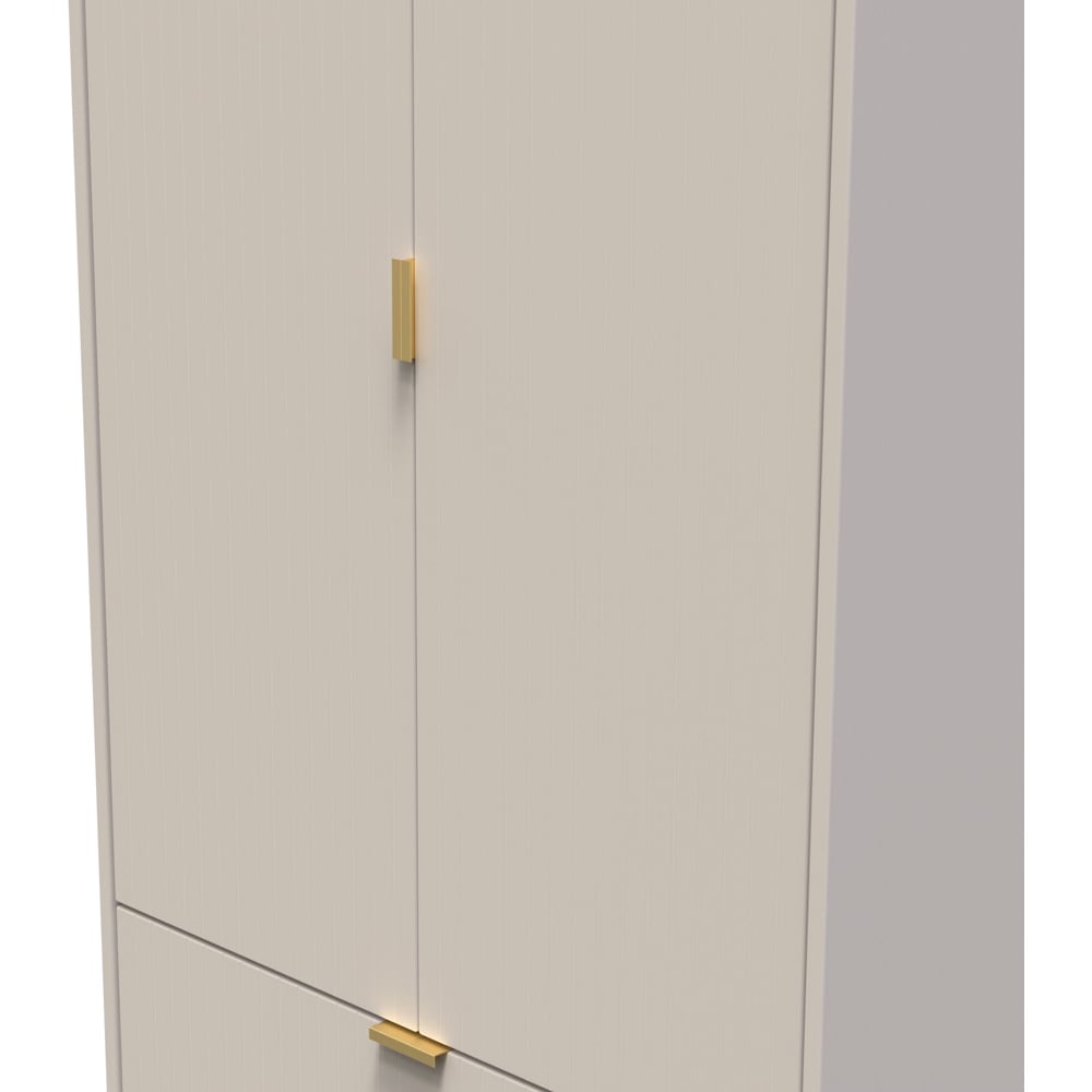 Crowndale Linear 2 Door 2 Drawer Kashmir Matt Wardrobe Ready Assembled Image 5