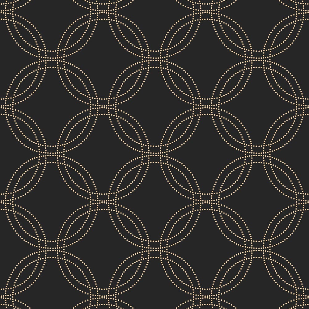 Superfresco Easy Serpentine Black and Rose Gold Wallpaper Image 1