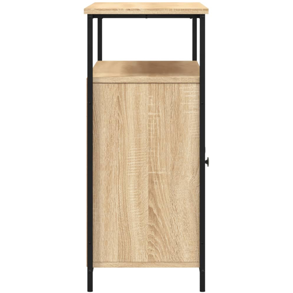 vidaXL 2 Glass Door 3 Shelf Sonoma Oak Wide Sideboard Image 7