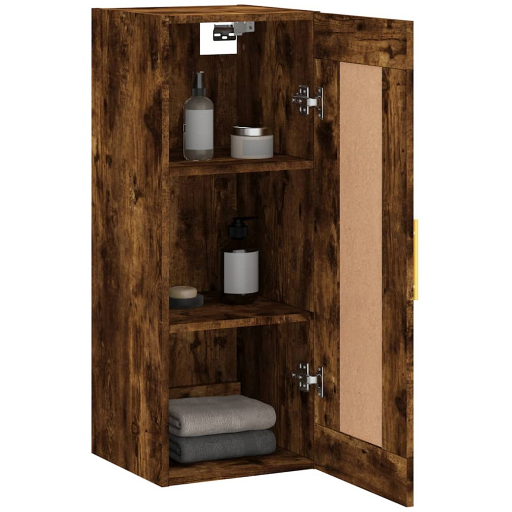 vidaXL Single Door Smoked Oak Wall Mounted Cabinet Image 5
