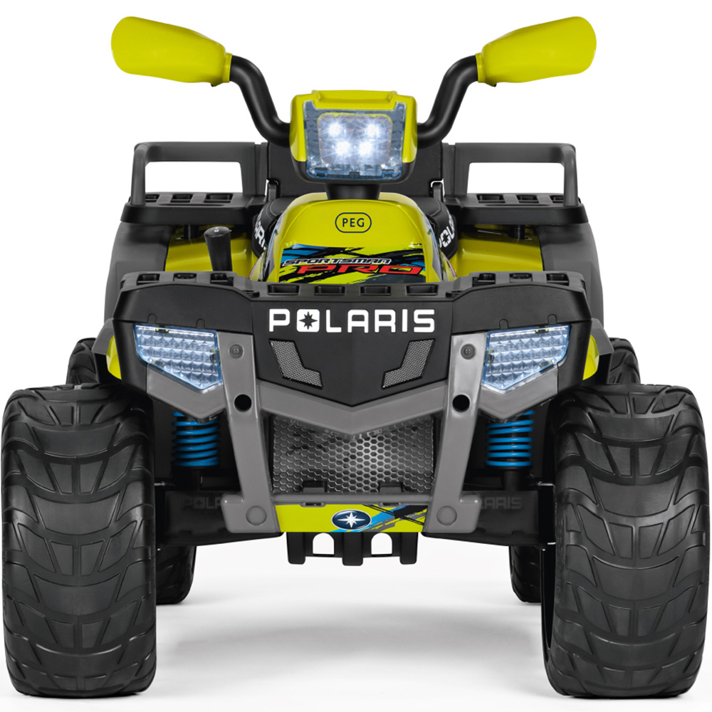 PEG Polaris Sportsman Pro Kids Electric Ride-On Quad Bike Citrus 24V Image 3