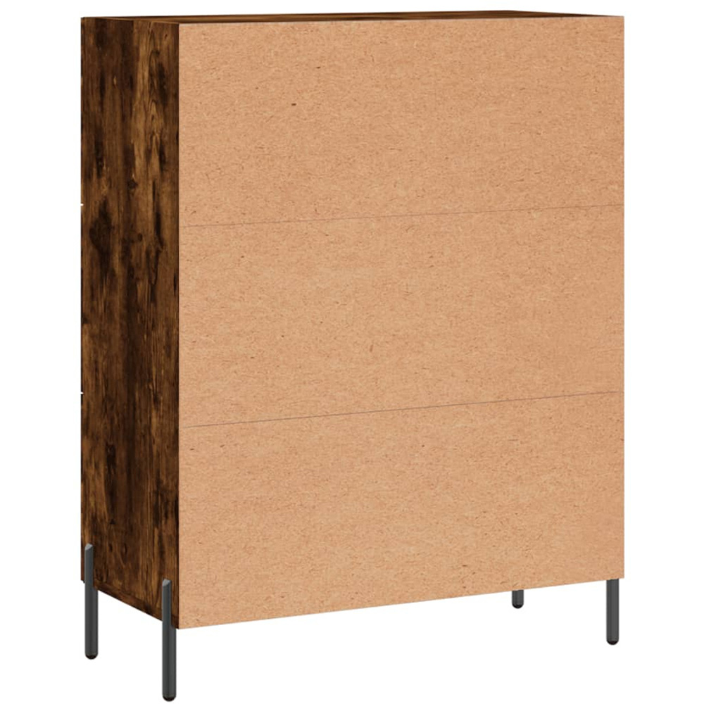 vidaXL 3 Drawer Smoked Oak Sideboard Image 8