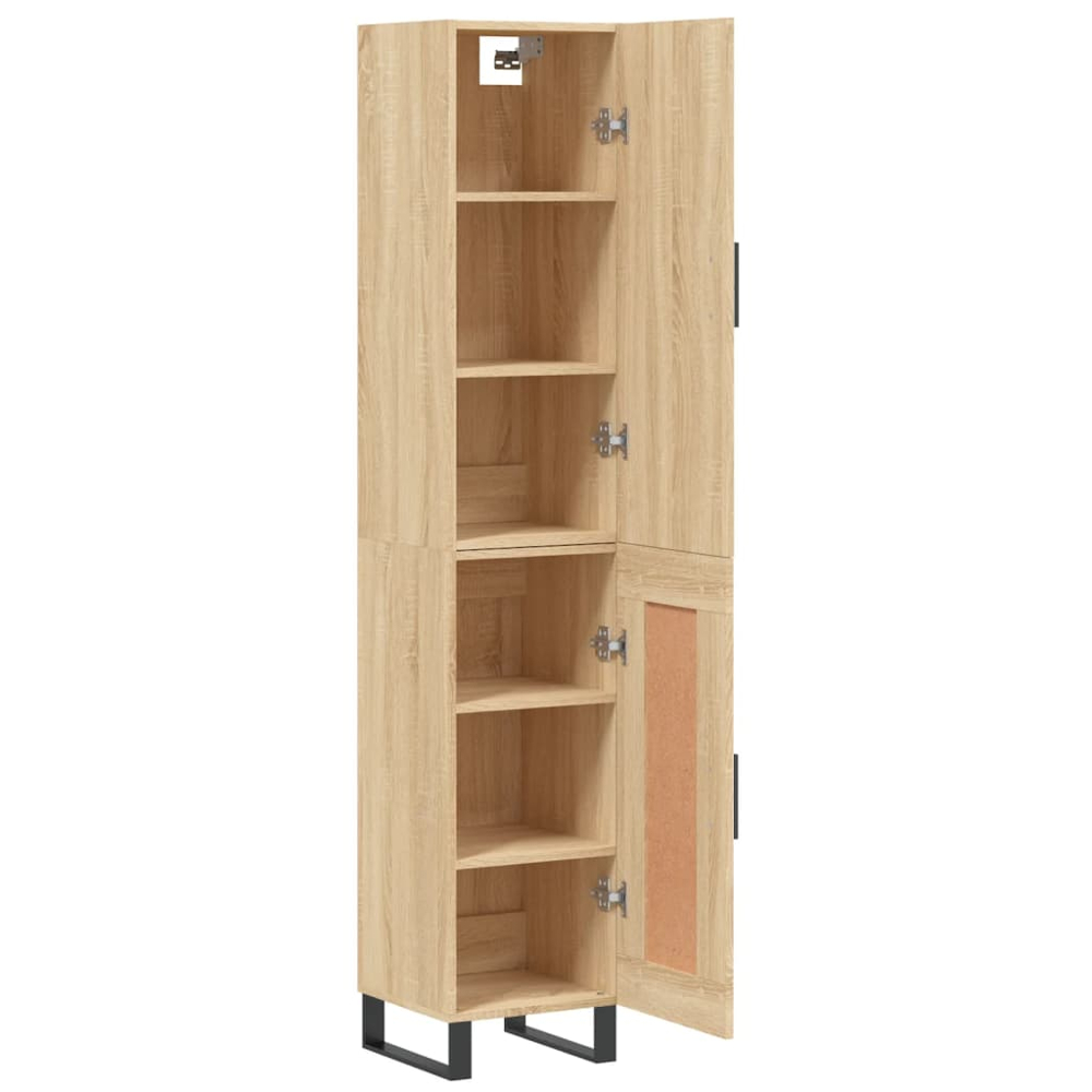 vidaXL 2 Door Sonoma Oak Highboard Image 4