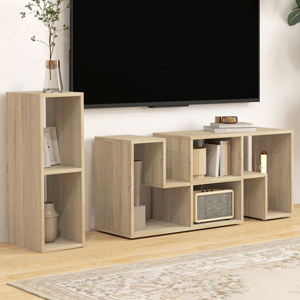 HOMCOM Grey Modular TV Unit Image 1