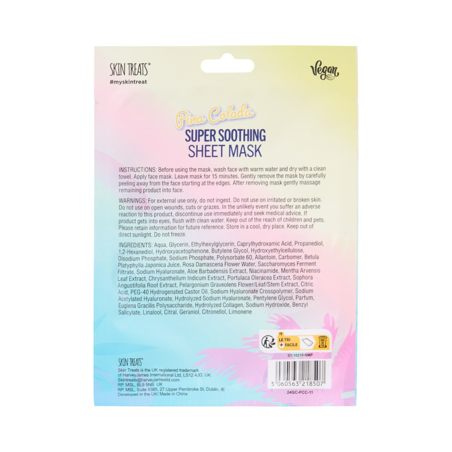 Pina Colada Cocktail Sheet Mask Image 2