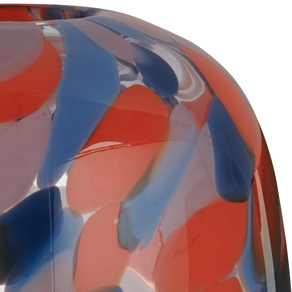 Wilko Multicoloured Abstract Glass Vase Image 3