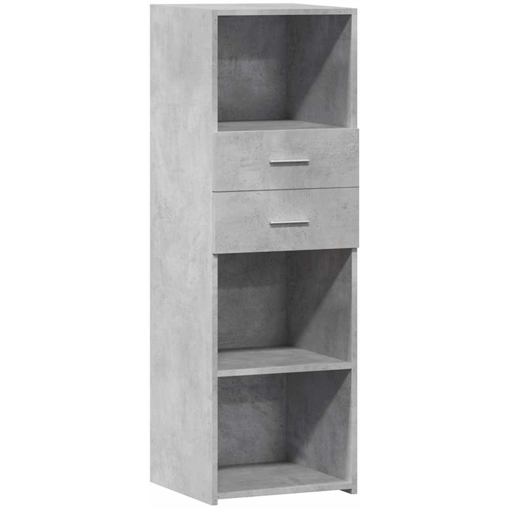vidaXL 2 Drawer 3 Shelf Concrete Grey Highboard Image 2
