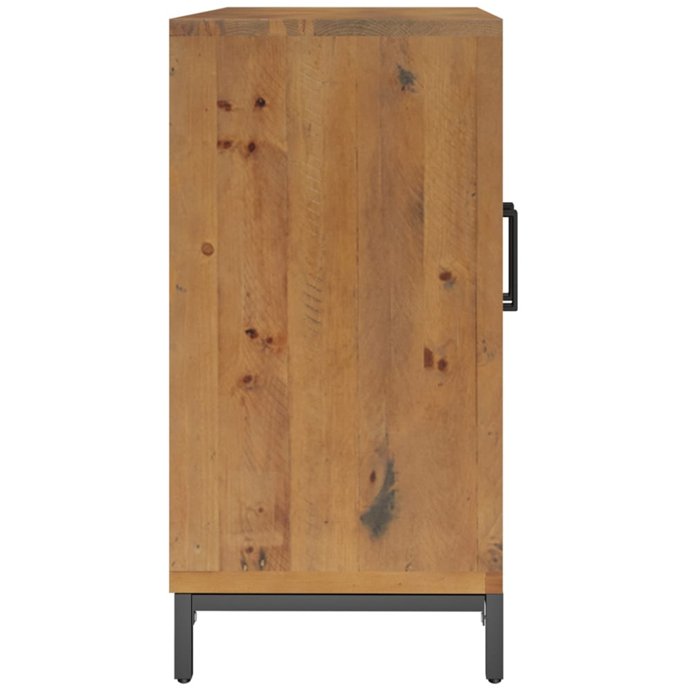 vidaXL 2 Door Brown Solid Pine Wood Sideboard Image 5