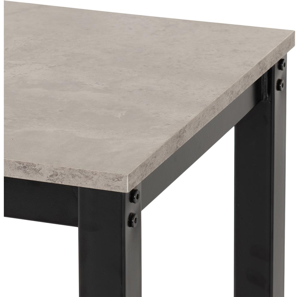 Seconique Athens Concrete Effect 2 Seater Bar Table and Chairs Set Image 6