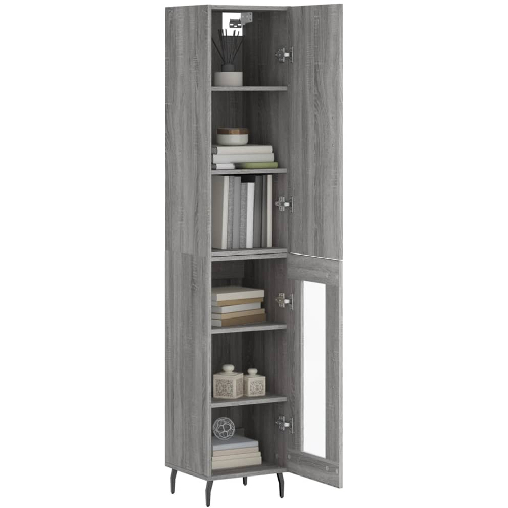 vidaXL 2 Door Grey Sonoma Highboard Image 3