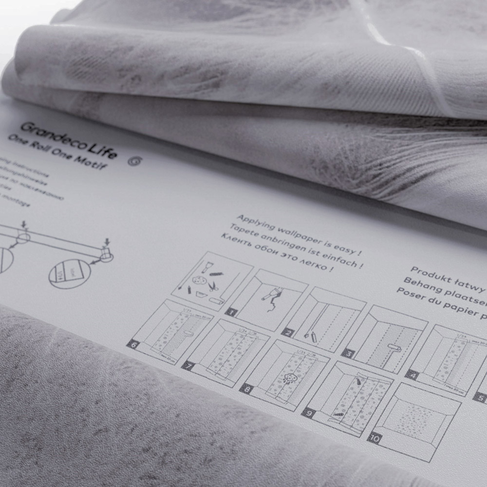 Grandeco Painted Digital Feather 7 Lane Wall Mural Image 5