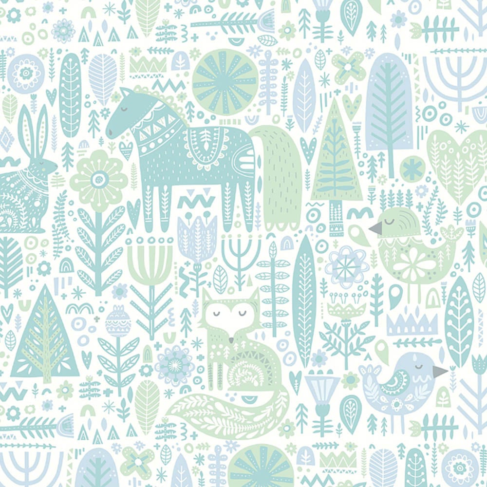 Origin Murals Urban City Skyscrapers Blue Wall Mural Image 2