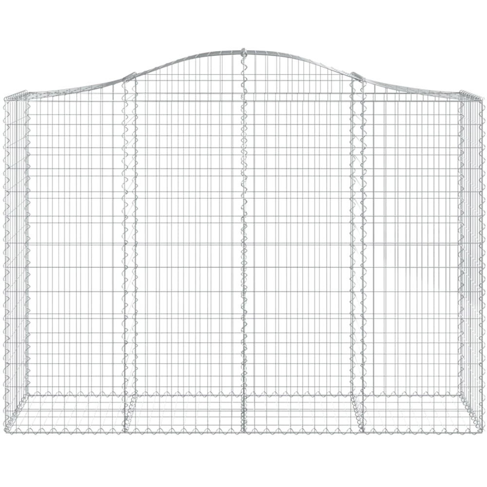 vidaXL Silver Galvanised Iron Gabion Basket 200 x 50 x 140/160cm 10 Pack Image 2