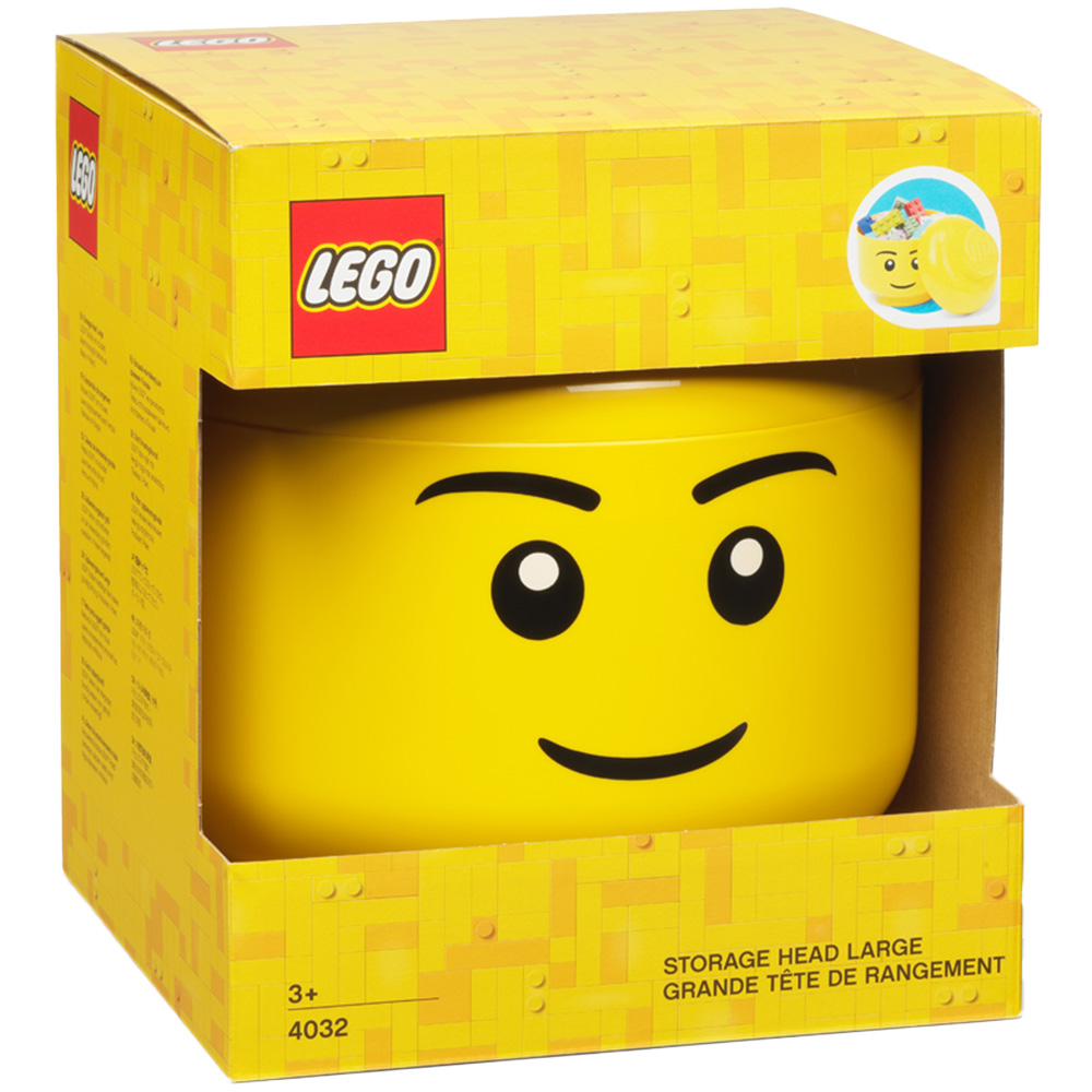 LEGO Set of 2 Boy Face Storage Head Image 1