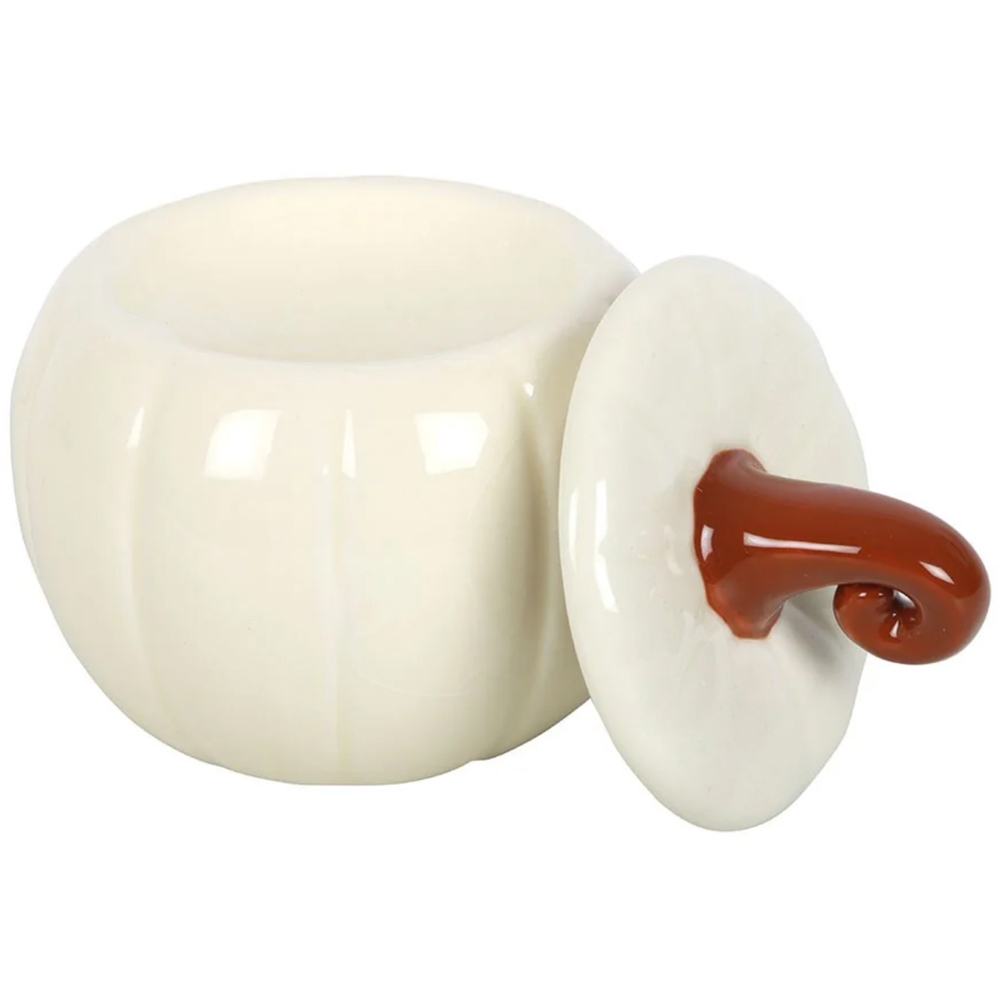 Marco Paul White Pumpkin Ceramic Halloween Oil Burner Image 2