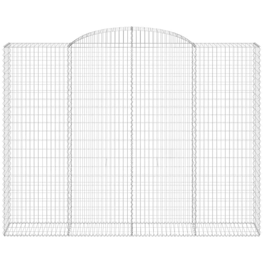 vidaXL Silver Galvanised Iron Arched Gabion Basket 300 x 50 x 220/240cm 4 Pack Image 4