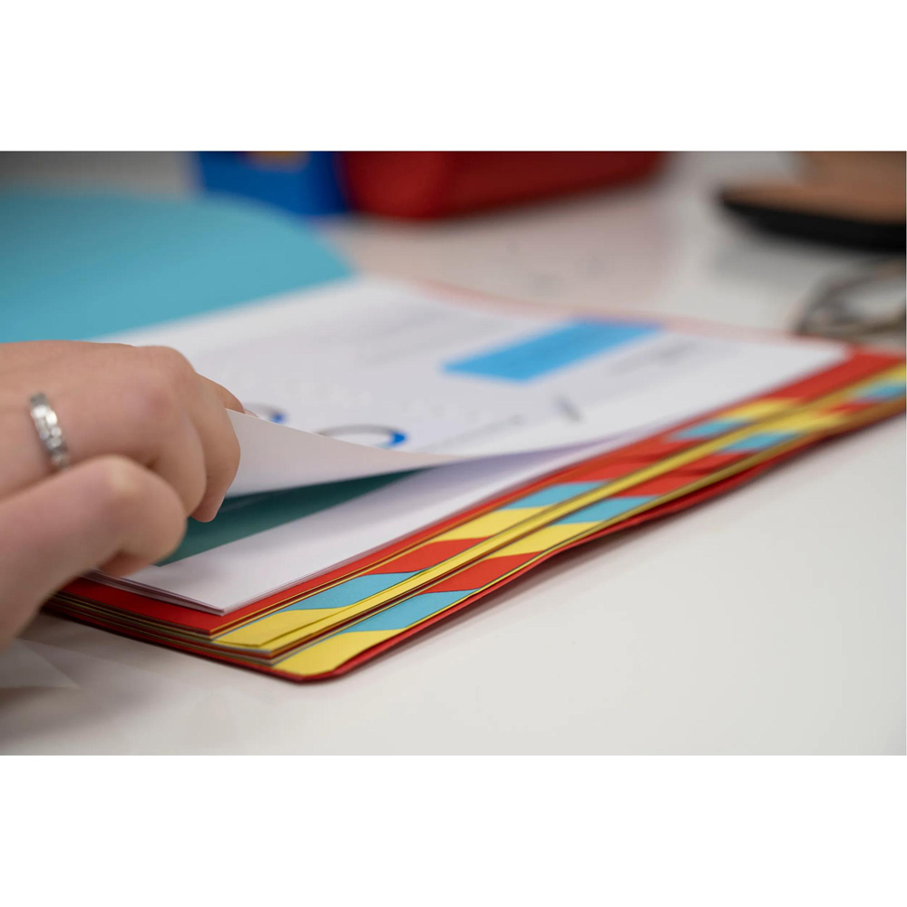 Exacompta Pressboard 12 Section Red A4 Multi Part File 8 Pack Image 6