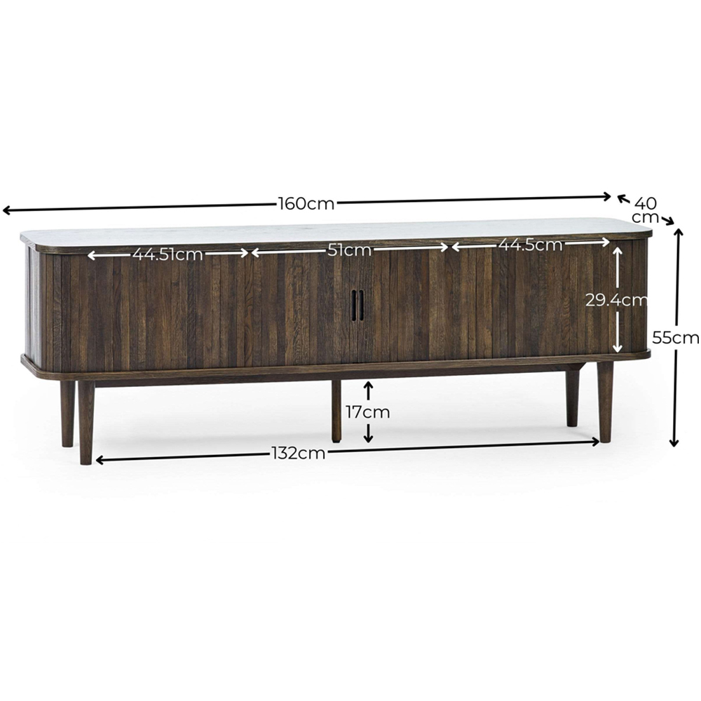Julian Bowen Arya 2 Door Dark Oak Effect TV Unit Image 9