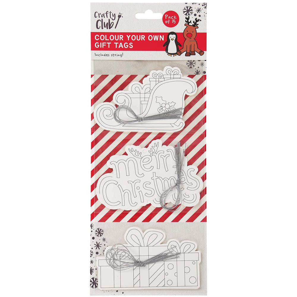Crafty Club Colour Your Own Christmas Gift Tags Image