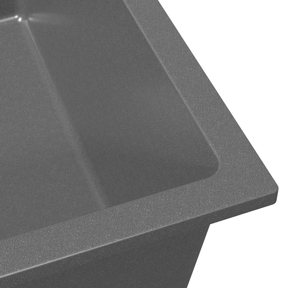 vidaXL Grey Granite Kitchen Sink 38 x 44 x 20cm Image 6