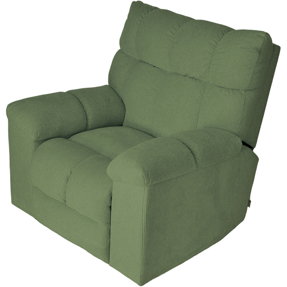 Living and Home Green Chenille Electric Swivel Recliner Chair with USB Charging Image 2