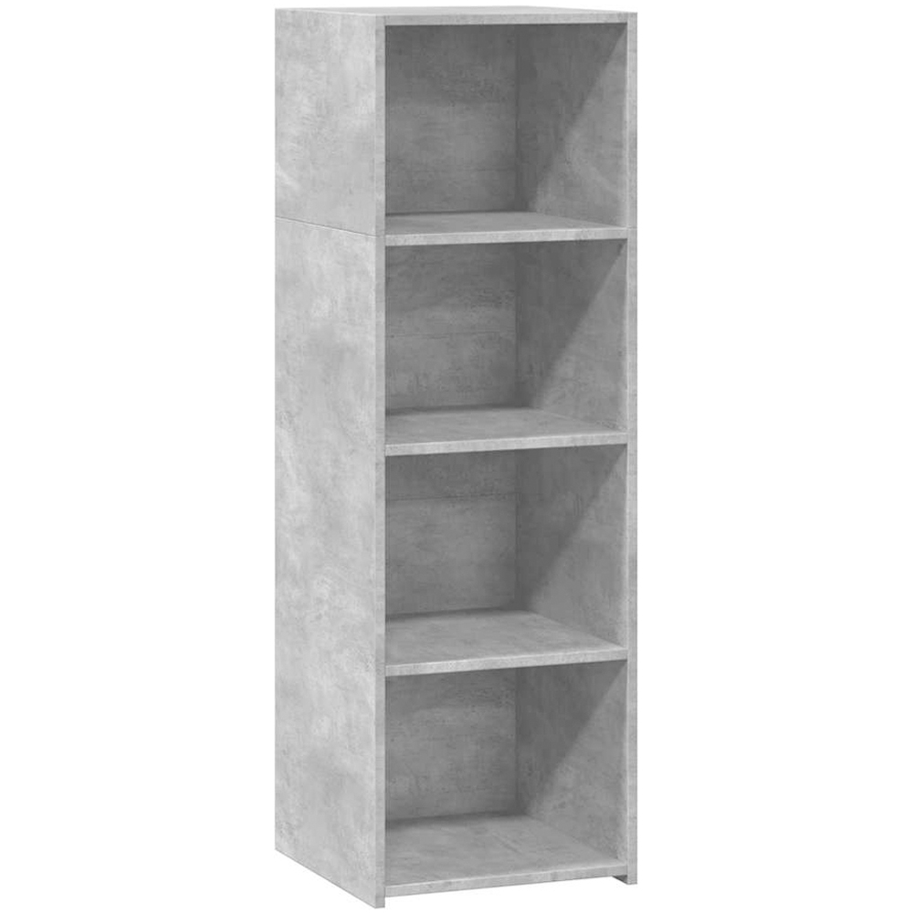 vidaXL 4 Shelf Concrete Grey Highboard with Metal Feet Image 2