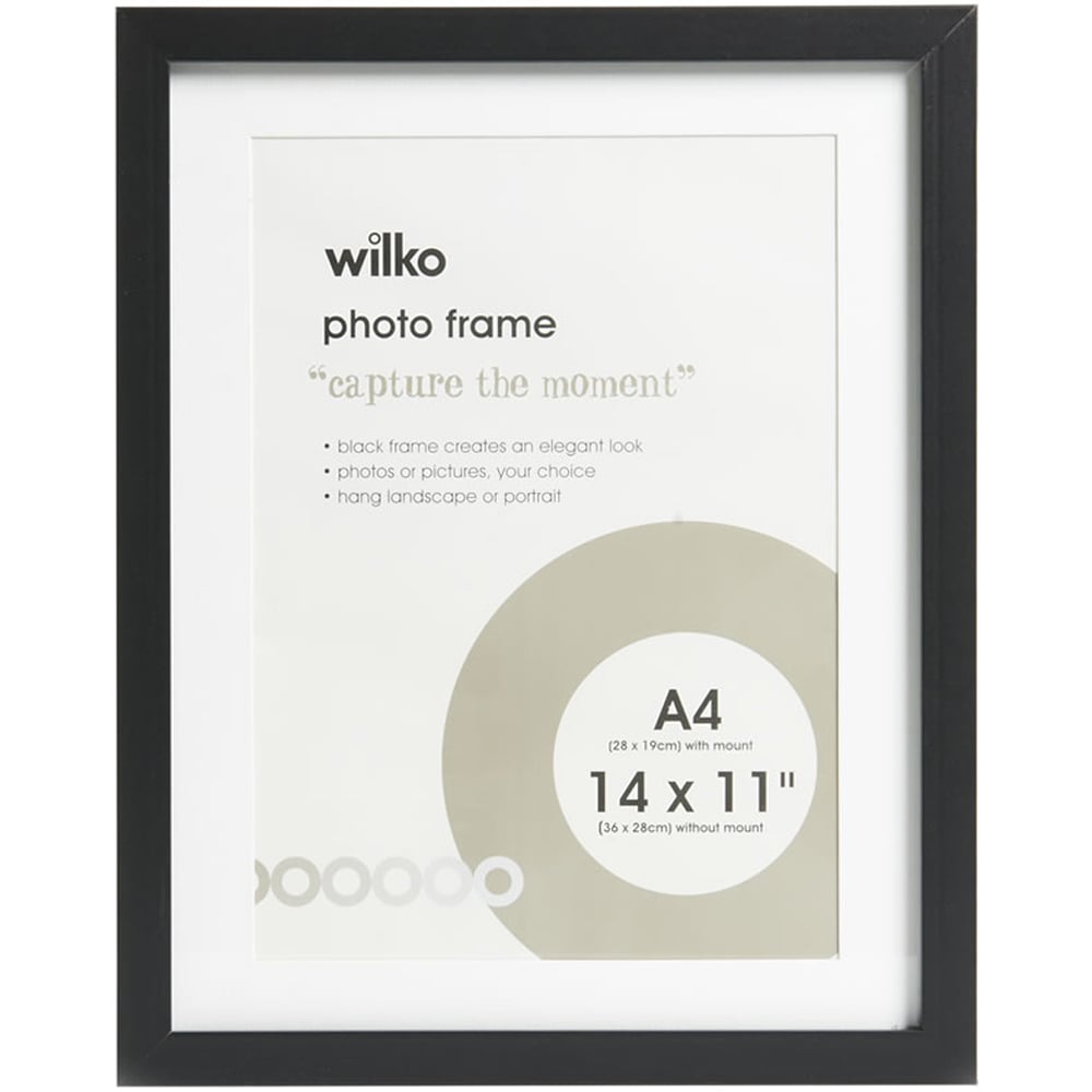 Wilko Black Photo Frame 14 x 11 Inch Image 1