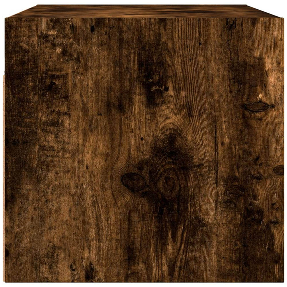vidaXL 2 Door Smoked Oak Glass Wall Cabinet Image 7