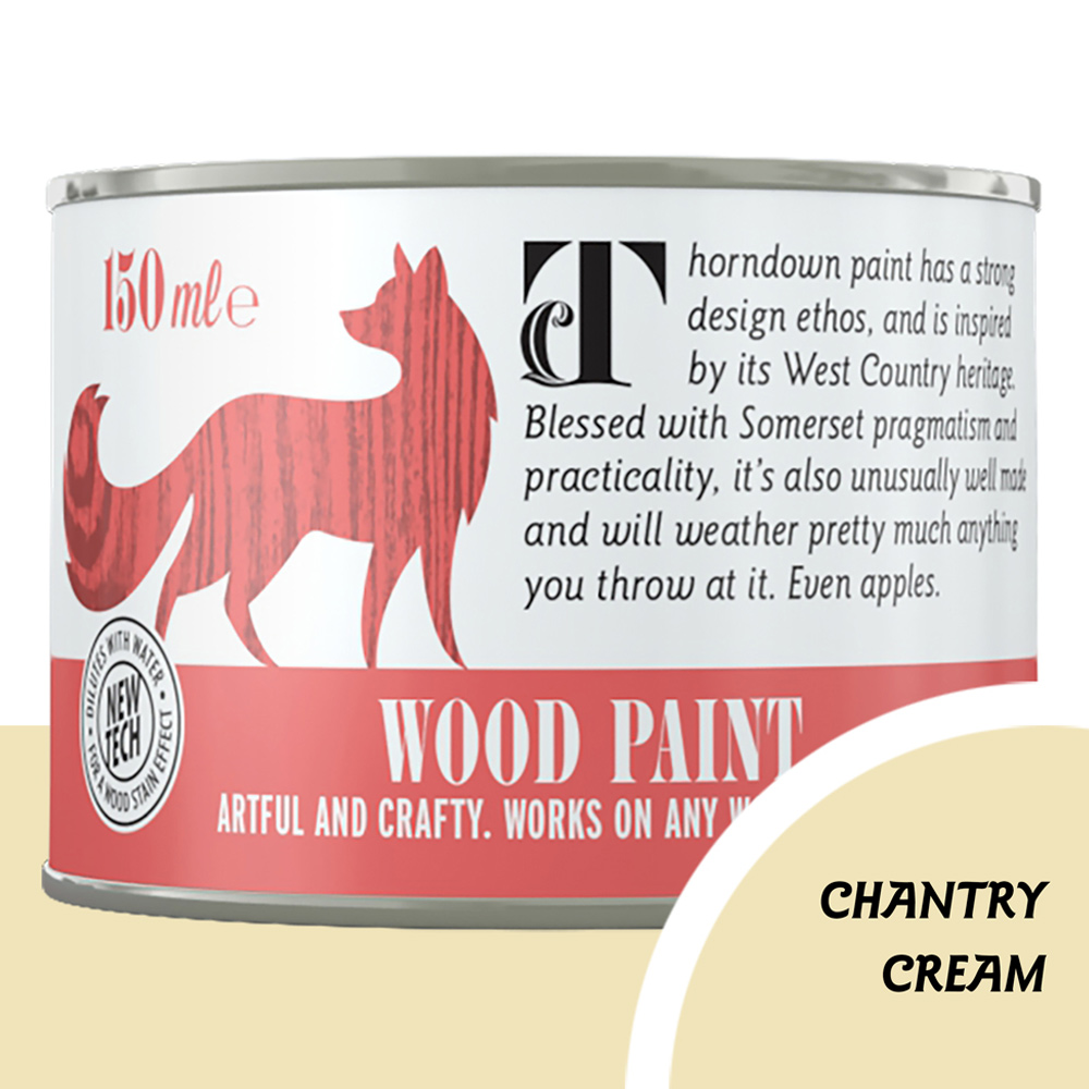 Thorndown Chantry Cream Satin Wood Paint 150ml Image 3
