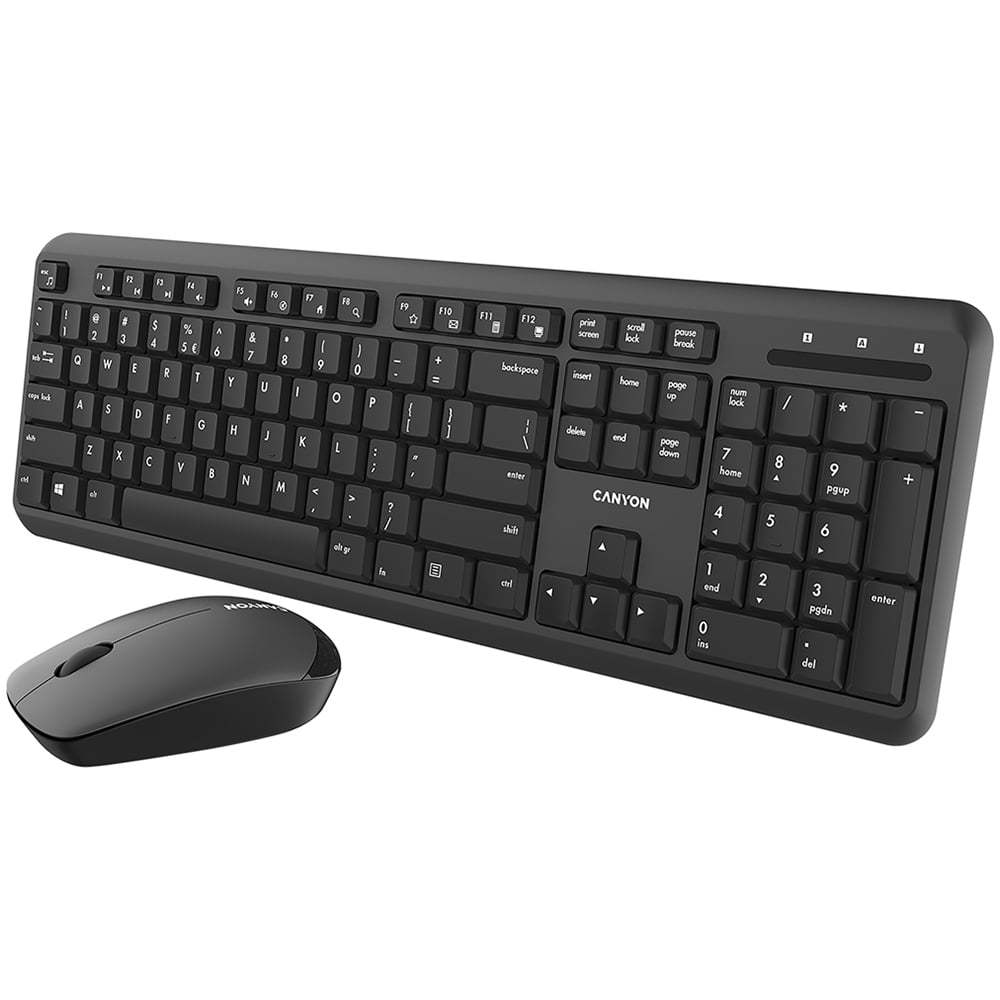 Canyon Black Wireless Keyboard and Mouse Image 3
